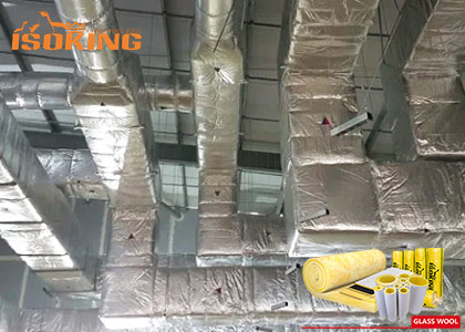 ISOKING HVAC glass wool insulation roll applied in duct systems