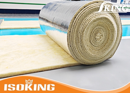ISOKING 12kg/m ³ * 50mm Fiber Glass Wool Insulation with Aluminum Foil Display of Style