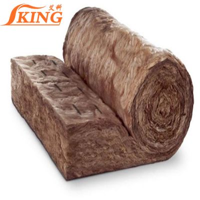 Brown glass wool blanket insulation